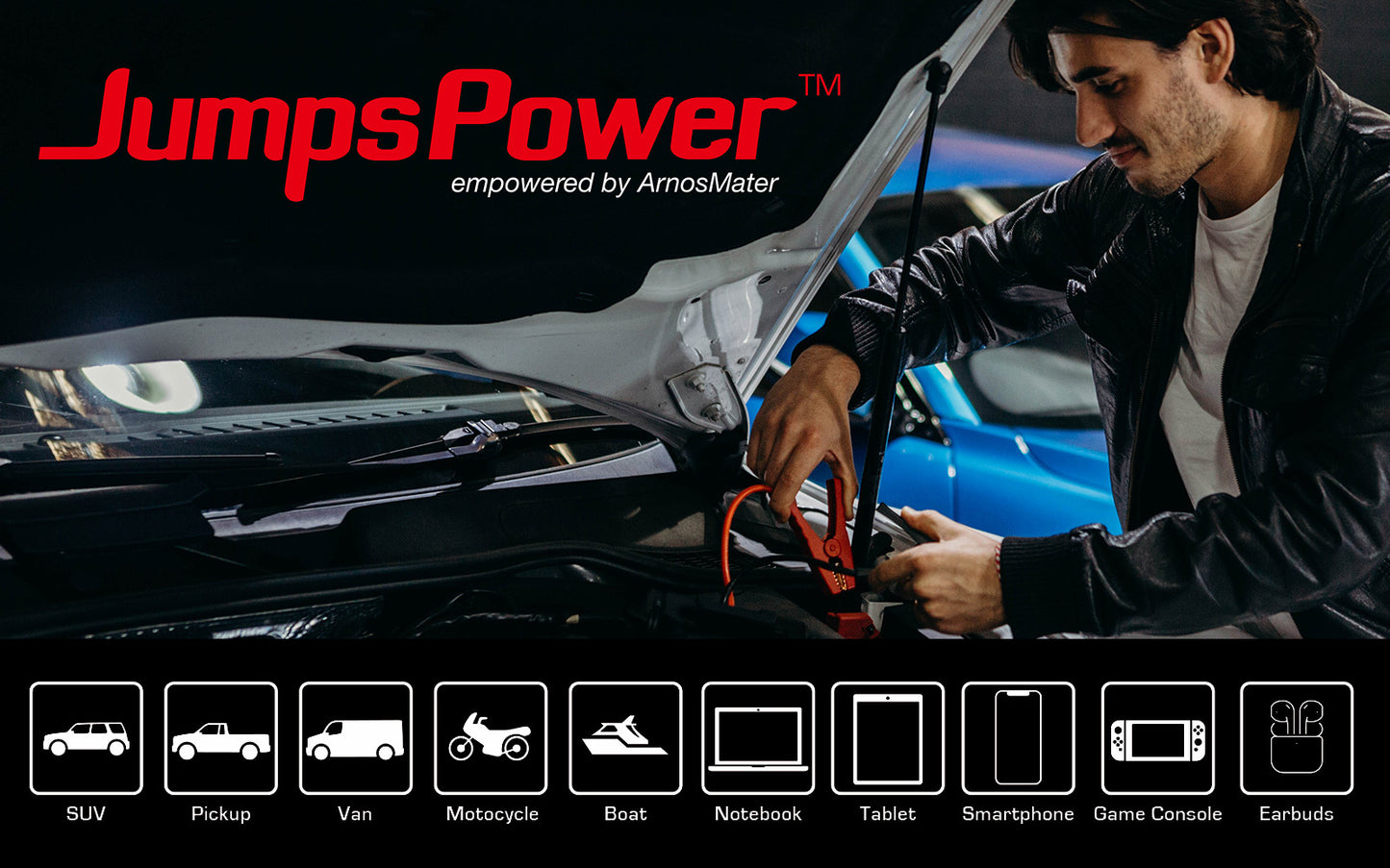 Jumpspower GTS 37000mWh Jump Starter 2000A USB-C Powerbank Wireless Charger - MarKay Outdoors