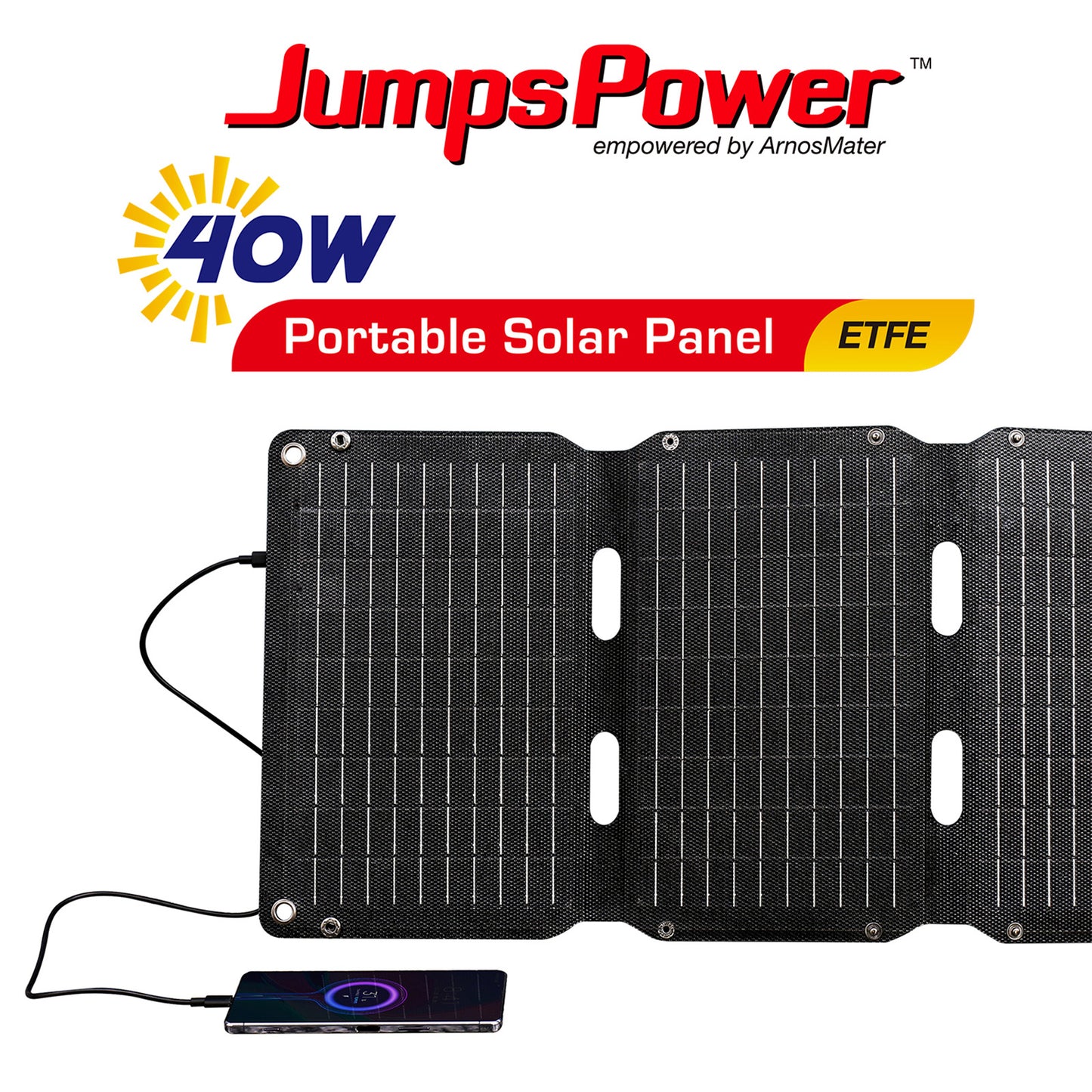 JumpsPower 40W Solar Panel Portable Charger Power Generator Foldable Camping