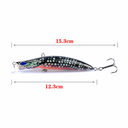 5X Popper Poppers 12.3cm Fishing Lure Lures Surface Tackle Fresh Saltwater