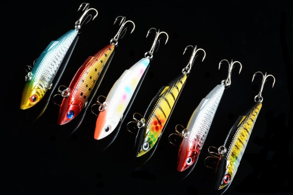 6x 8cm Vib Bait Fishing Lure Lures Hook Tackle Saltwater