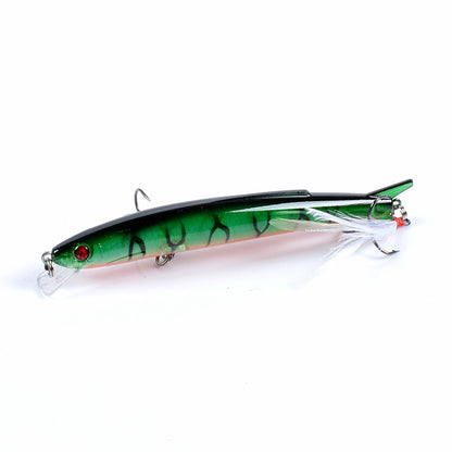 6x Popper Minnow 11.7cm Fishing Lure Lures Surface Tackle Fresh Saltwater - MarKay Outdoors