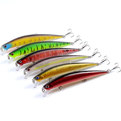 6x Popper Minnow 12.5cm Fishing Lure Lures Surface Tackle Fresh Saltwater - MarKay Outdoors