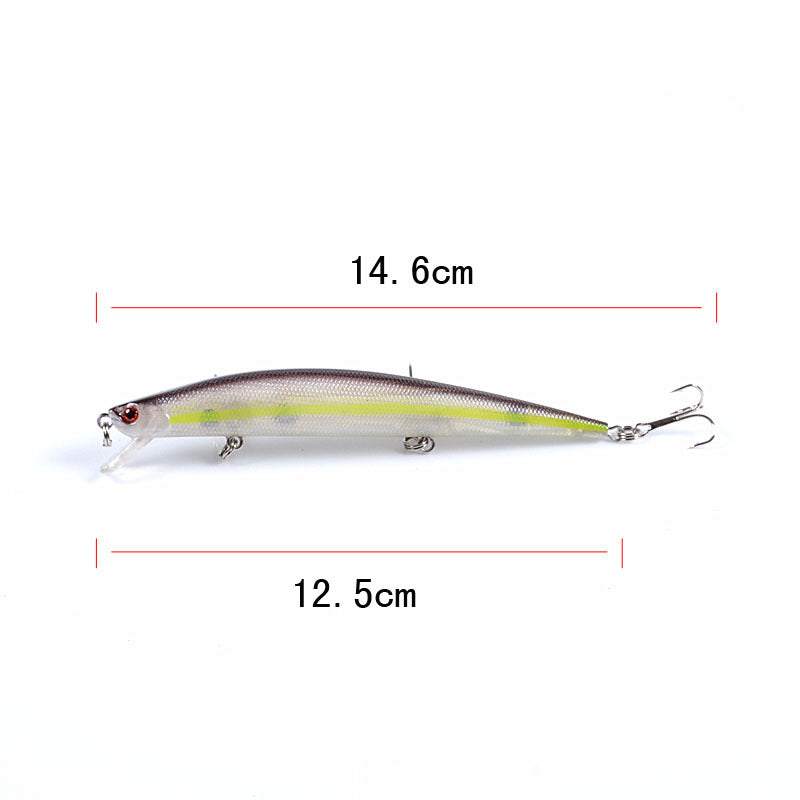 6x Popper Minnow 12.5cm Fishing Lure Lures Surface Tackle Fresh Saltwater - MarKay Outdoors