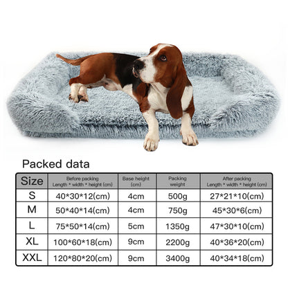 Pet Dog Comfort Bed Plush Bed Comfortable Nest Removable cleaning Kennel L