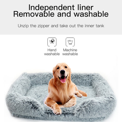 Pet Dog Comfort Bed Plush Bed Comfortable Nest Removable cleaning Kennel L