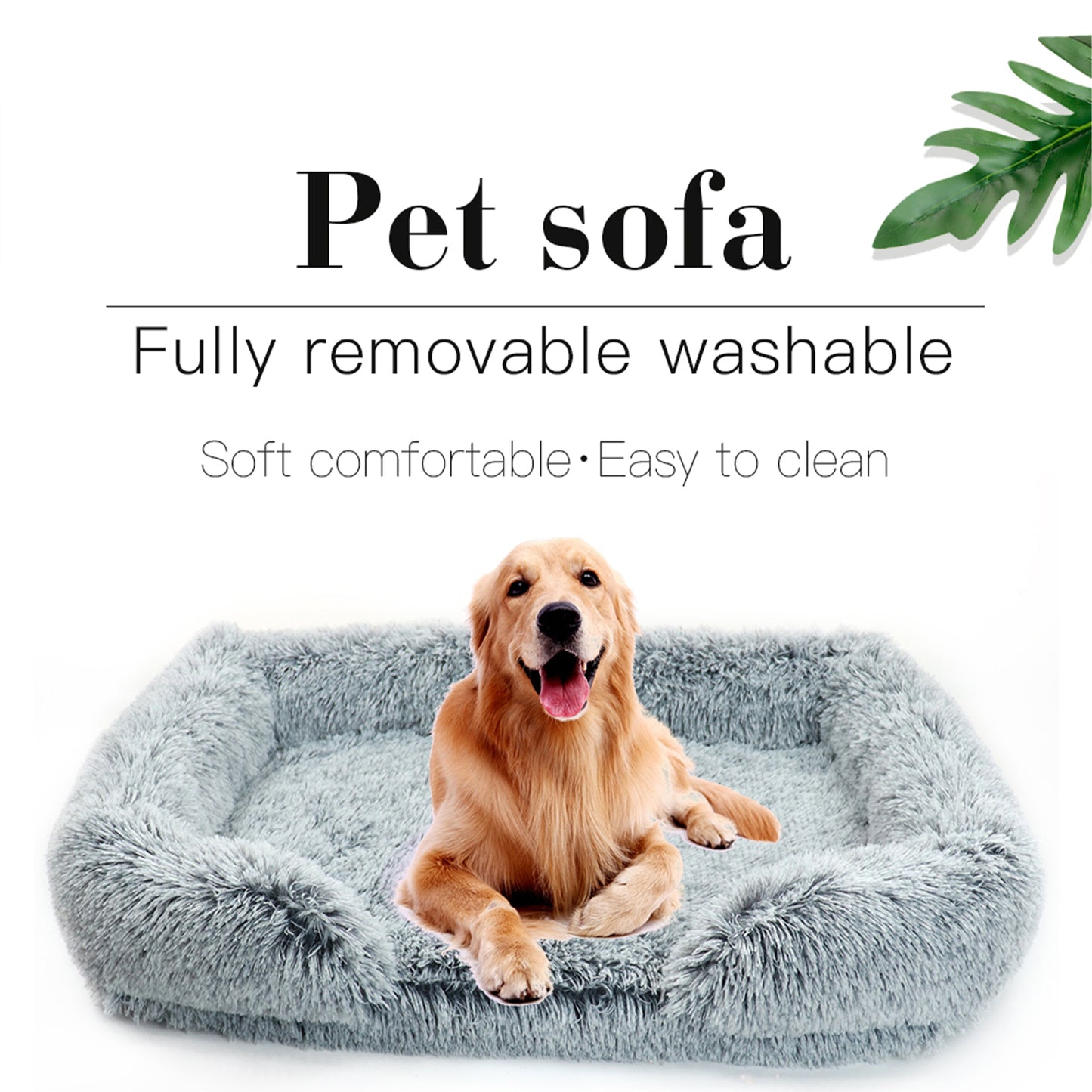 Pet Dog Comfort Bed Plush Bed Comfortable Nest Removable cleaning Kennel L