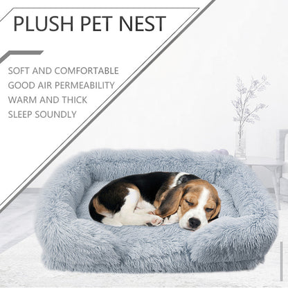 Pet Dog Comfort Bed Plush Bed Comfortable Nest Removable Cleaning Kennel XL