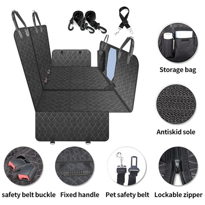 4-in-1 Multi-Function Car Back Seat Cover Pet Dog Waterproof Hammock Protective Pad