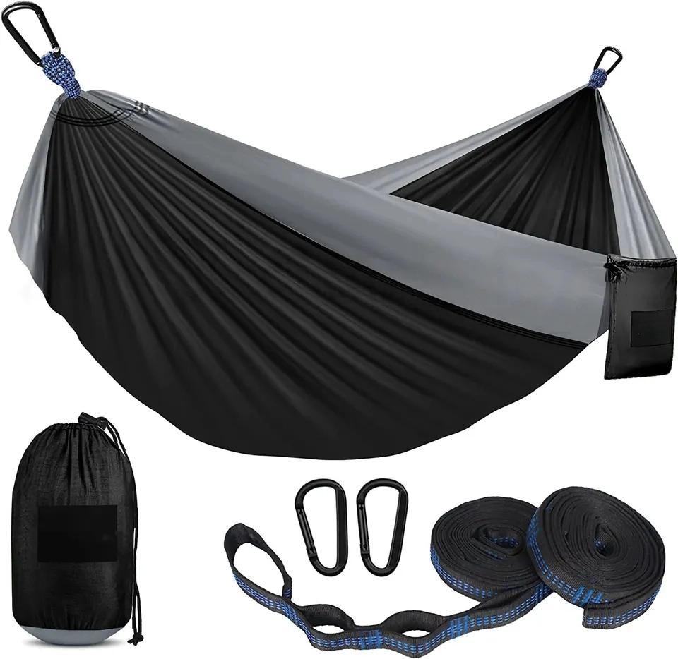 Black & Grey Camping Hammock - MarKay Outdoors