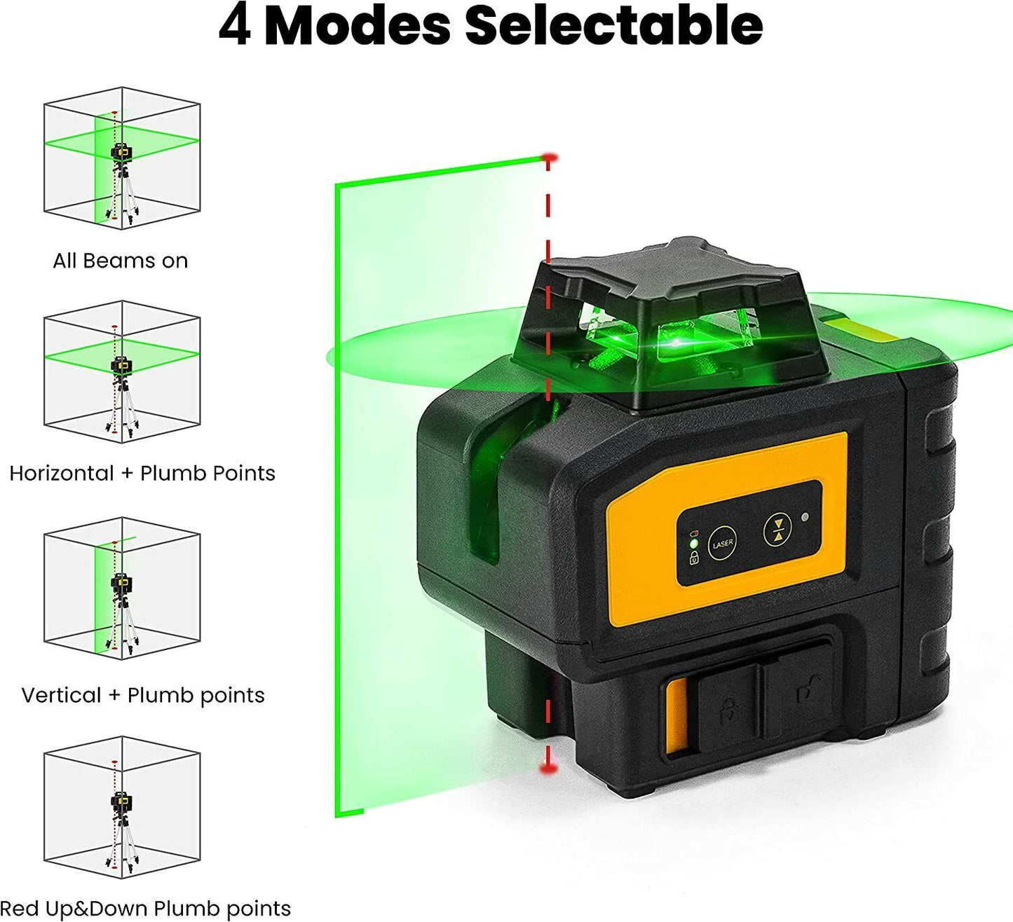 KAIWEETS KT360B Green Laser Level Self Leveling Horizontal Vertical Line Laser Level