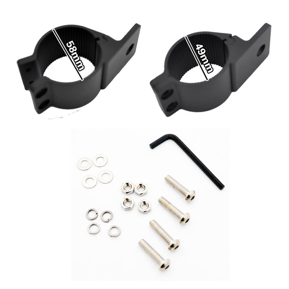 PAIR 2" Bullbar Mounting Bracket Clamp LED Light Bar HID ARB MOUNT UHF 49 54mm - MarKay Outdoors
