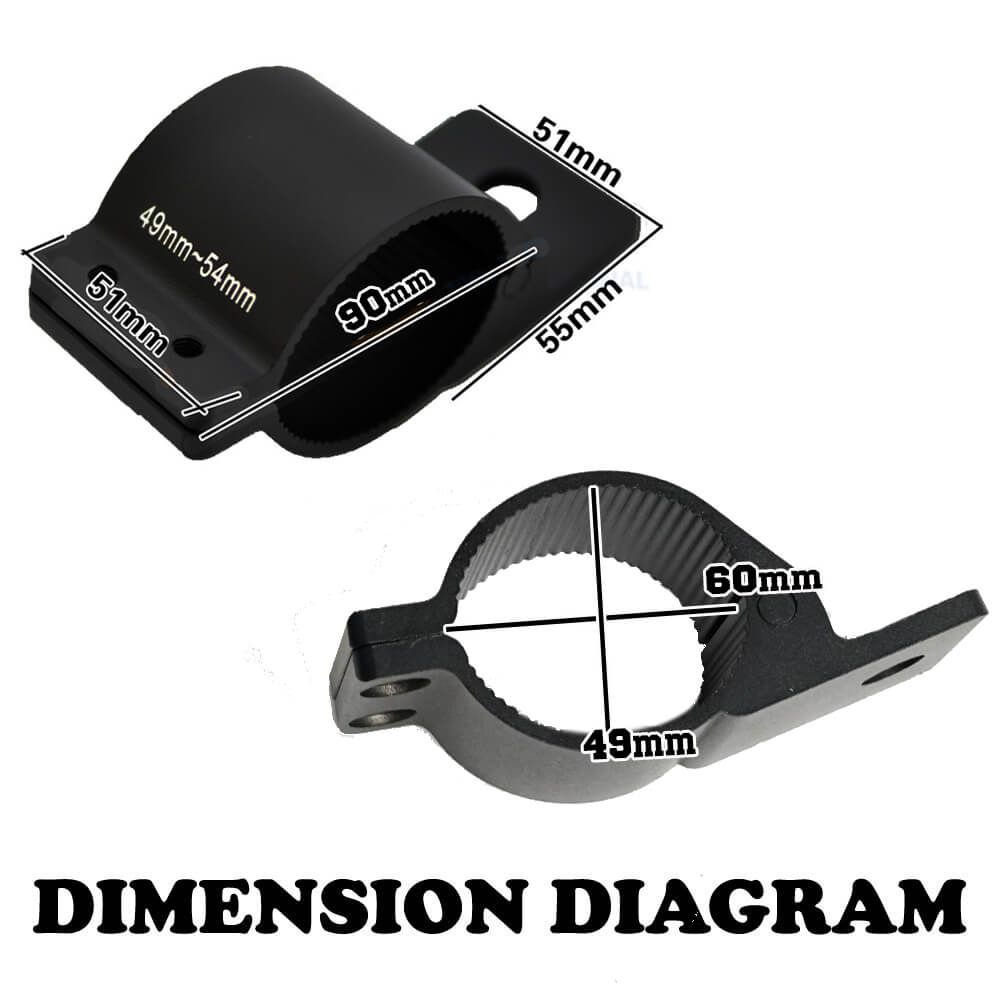PAIR 2" Bullbar Mounting Bracket Clamp LED Light Bar HID ARB MOUNT UHF 49 54mm - MarKay Outdoors