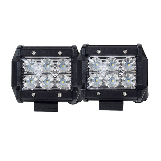 Pair 4inch CREE LED Work Light Bar Flood Beam Offroad Driving Lamp Reverse Fog - MarKay Outdoors