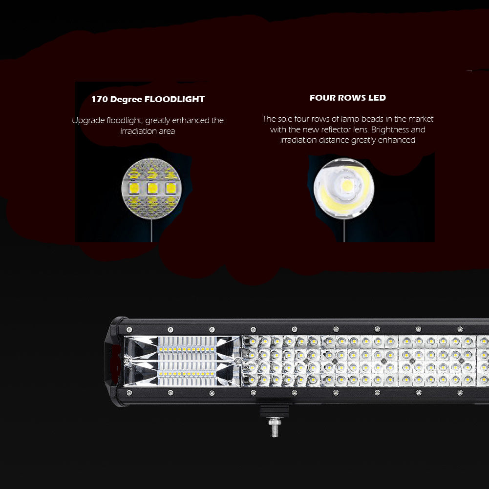 20 inch Philips LED Light Bar Quad Row Combo Beam 4x4 Work Driving Lamp 4wd - MarKay Outdoors