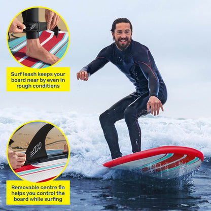 Bestway 2.4m Surfboard Inflatable Essentials Included Innovative Technology - MarKay Outdoors