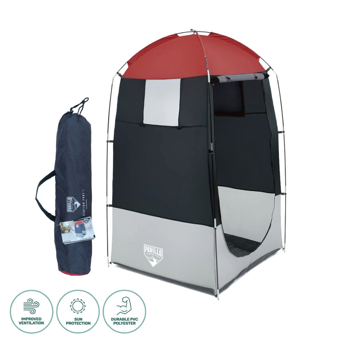 Bestway 1.9m x 1.1m Outdoor Portable Change Room Tent Spacious Zippered Door - MarKay Outdoors